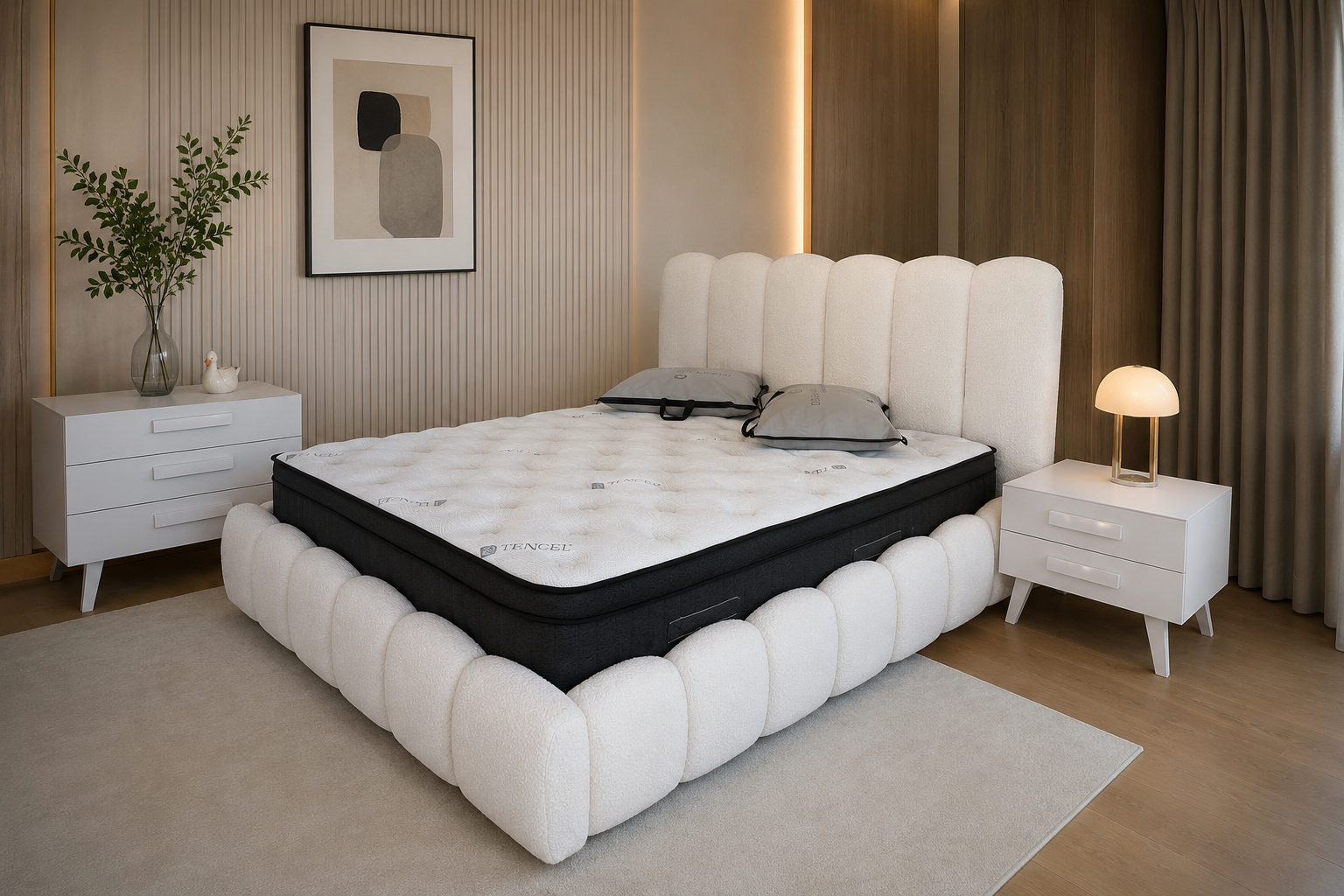 Cloud Fabric Bed Set