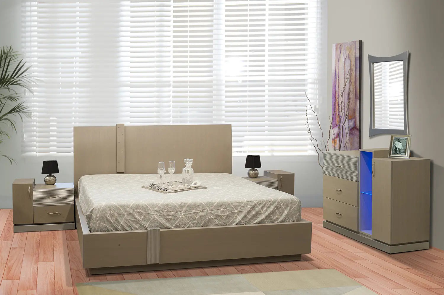 New York Wooden Bedroom